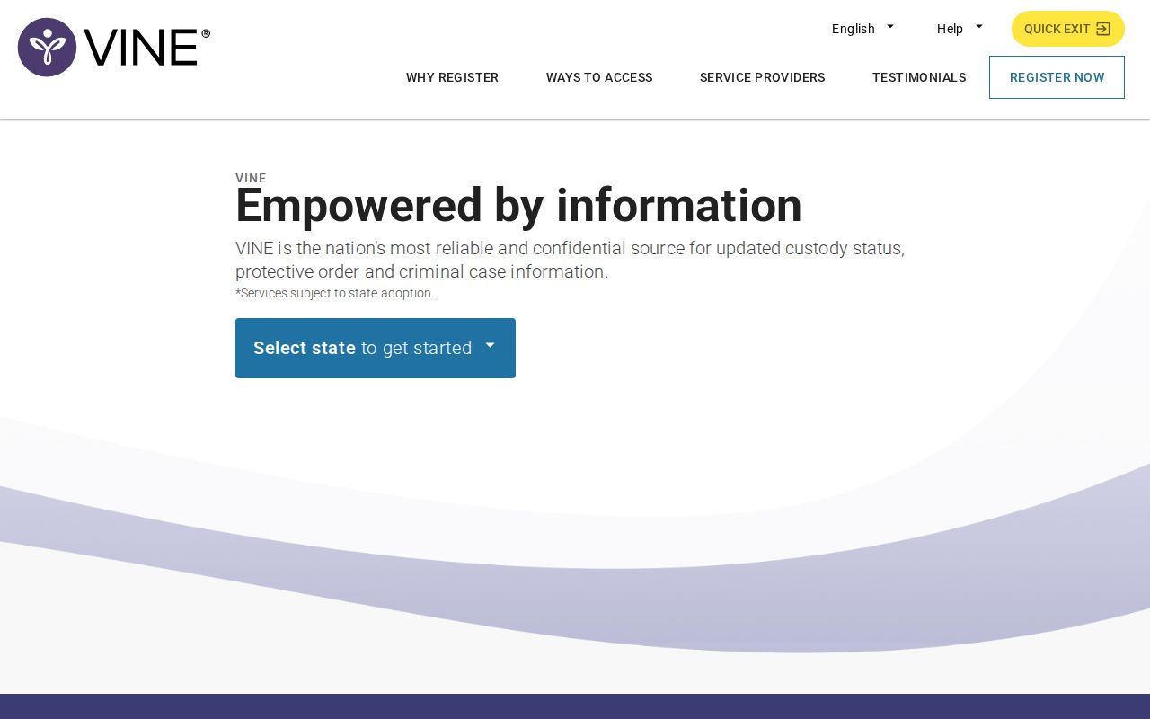 VINELink Michigan and Branch County custody search interface